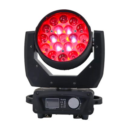 19pcs 15W RGBW 4in1 Zoom LED Wash Moving Head Light