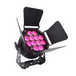 Outdoor Waterproof 12x18W 6-in-1 LED Wireless Battery Par Light with Light Blocking Blades