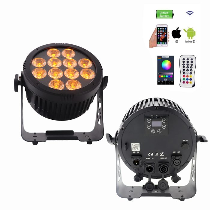 Outdoor Waterproof 12x18W 6-in-1 LED Wireless Battery Par Light - Image 5