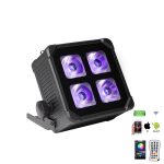 Lampe parabolique extérieure étanche Mini 4x20W 6-in-1 LED sans fil avec batterie