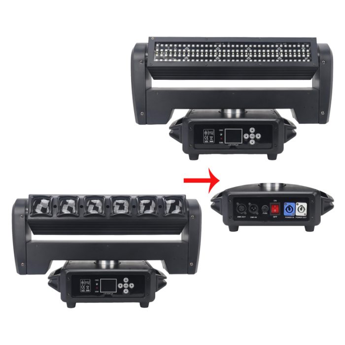 Infinite 6x40w single point control beam + strobe double-sided LED strip LED moving head – Image 5