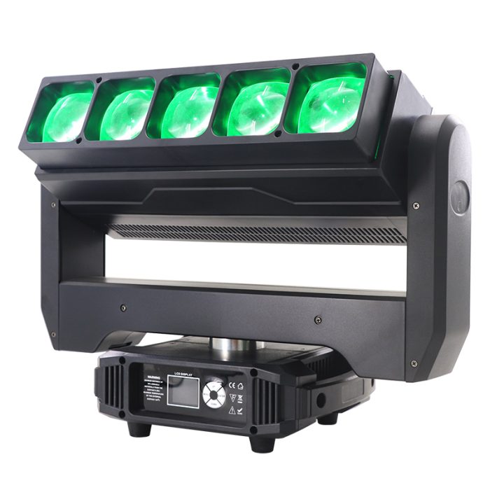 5-piece 60w 4-in-1 point control, focus, dye and strobe dual-head strip LED moving head light - 图片 2