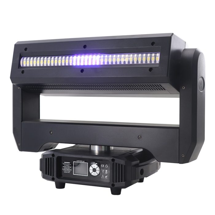 5-piece 60w 4-in-1 point control, focus, dye and strobe dual-head strip LED moving head light - 图片 4