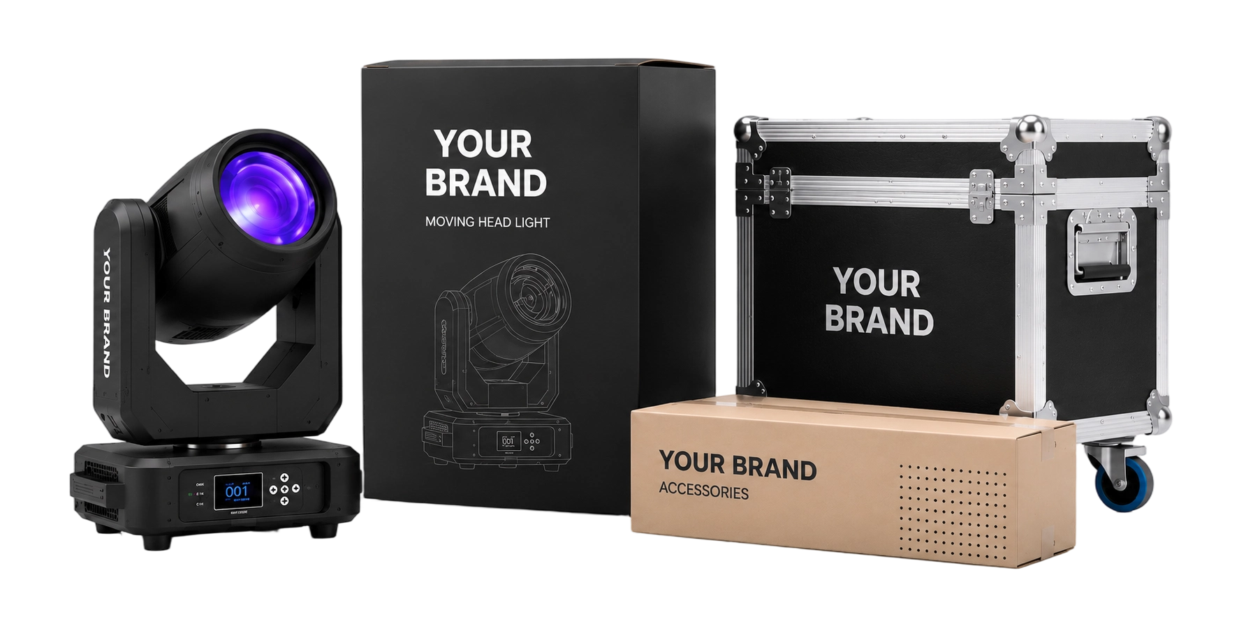 OEM/ODM stage lighting product packaging and flight case visual